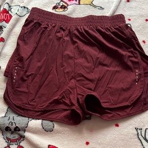 SHEIN Burgundy Athletic Shorts